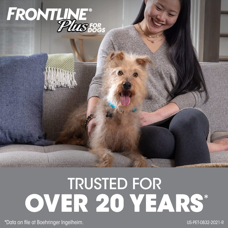 FRONTLINE Plus Flea and Tick Treatment for Dogs (Medium Dog, 23-44 Pounds) 3 count - PawsPlanet Australia