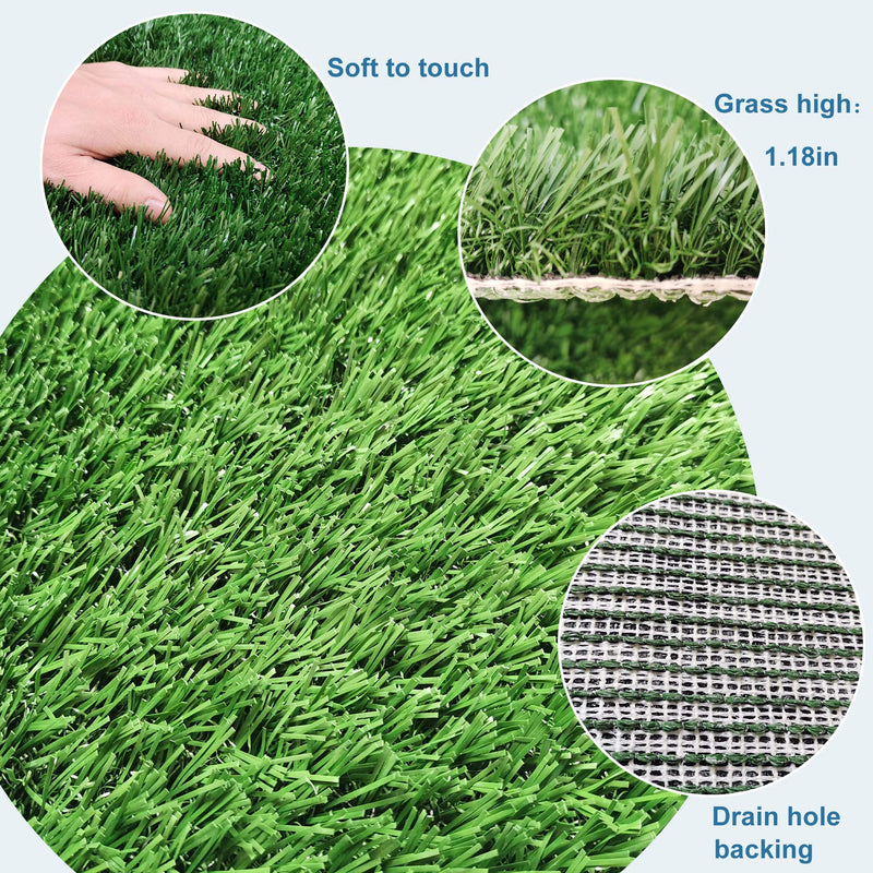 Dog Grass Pee Pads 2 Packs, Artificial Grass Turf Dog Grass Mat and Washable Puppy Grass Pee Pad for Indoor Outdoor Potty Training Use, Professional Reusable Dog Grass Pad for Medium and Small Dogs - PawsPlanet Australia