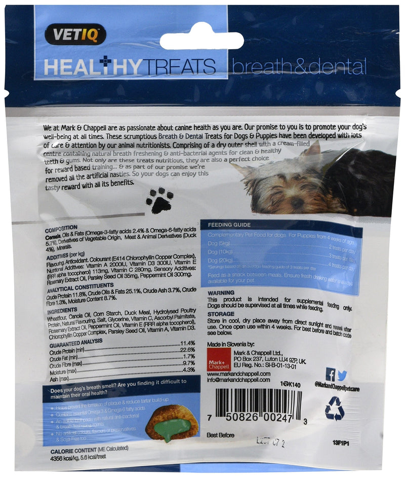 Mark & Chappell - Healthy Treats - Breath & Dental Treats For Dogs & Puppies - 70g - PawsPlanet Australia