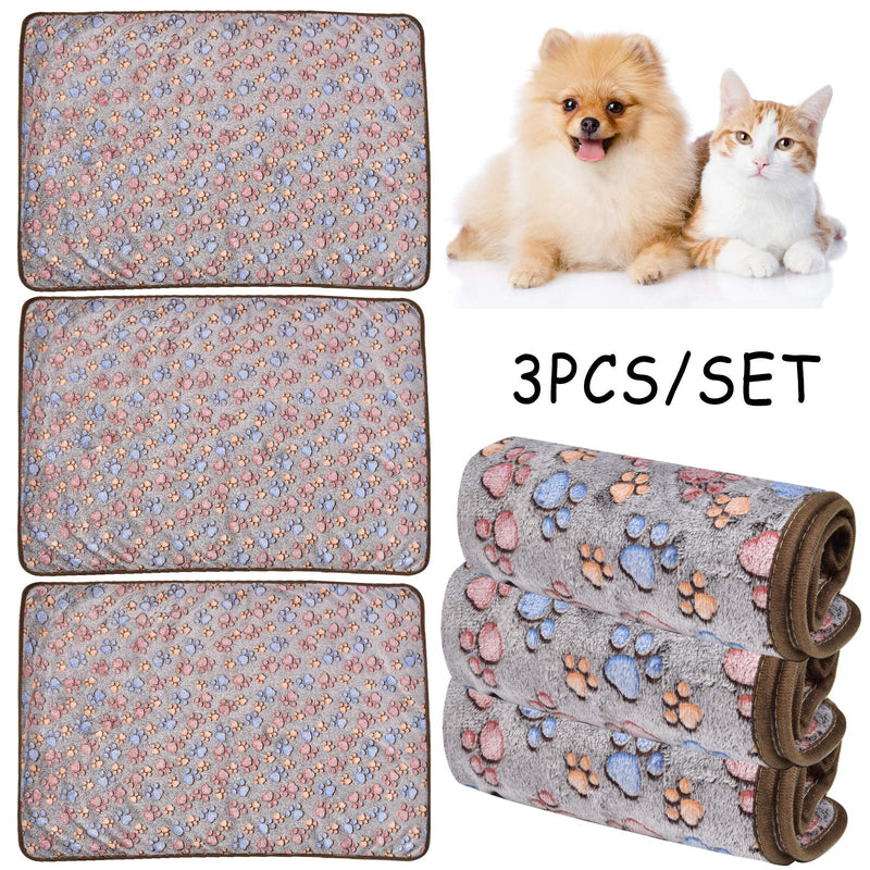 PET SPPTIES Pet Blanket for Small Cats & Dogs Sleep Mat Warm Bed Mat Soft, Warm,comfortable 3pcs/pack PS016 (60cmx40cm, 3PCS Dark brown) 60cmx40cm - PawsPlanet Australia