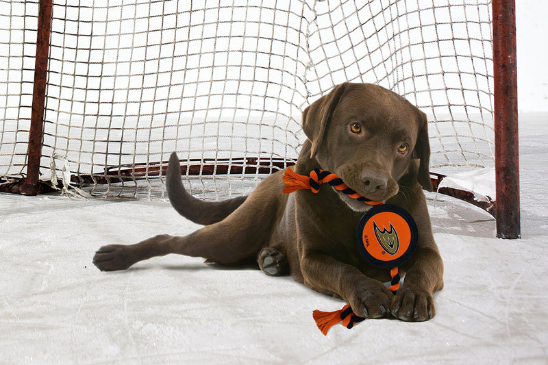 [Australia] - BEST DOG PET TOY & SUPER REWARD for the FURRY FOUR-LEGGED NHL HOCKEY FAN! Select from A NHL Hockey Stick Pet TOY, NHL Rubber Puck Toy Hockey Puck Toy Anaheim Ducks 