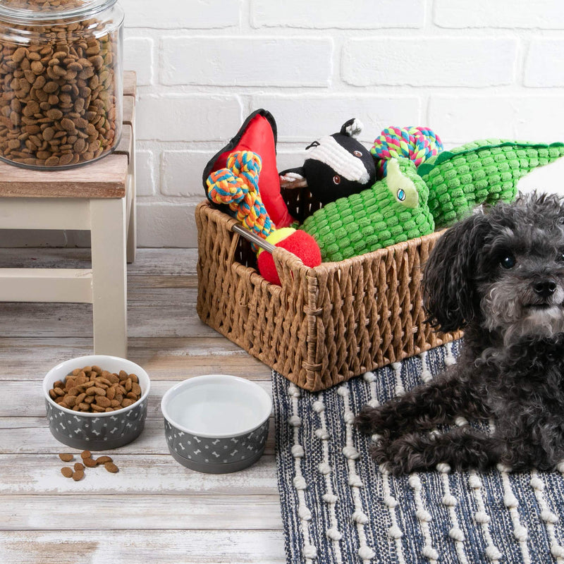 [Australia] - Bone Dry Ceramic Pet Collection Gray Small Bowl Set 