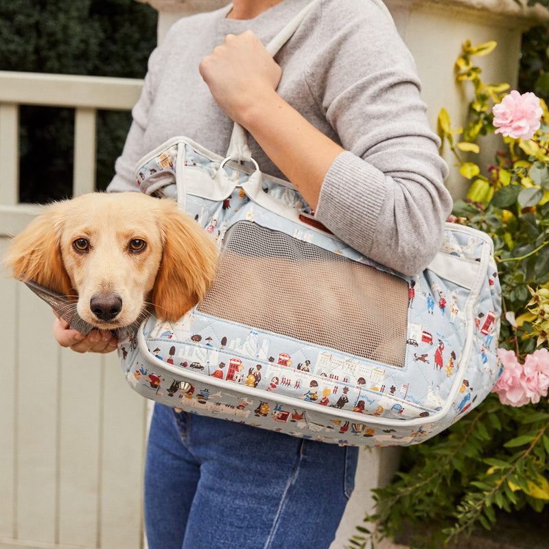 Pet Brands Cath Kidston Pet Carrier, Dog/Cat Fabric London Print Carrier Handbag, Multi - PawsPlanet Australia