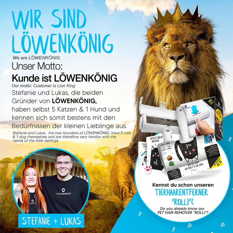 LÖWENKÖNIG® KRALLI 2.0 [Improved undercoat brush 2024] for fur from 1.5cm I Extremely effective undercoat comb easily removes undercoat and tangles + top hair protection | Ideal for thinning - PawsPlanet Australia