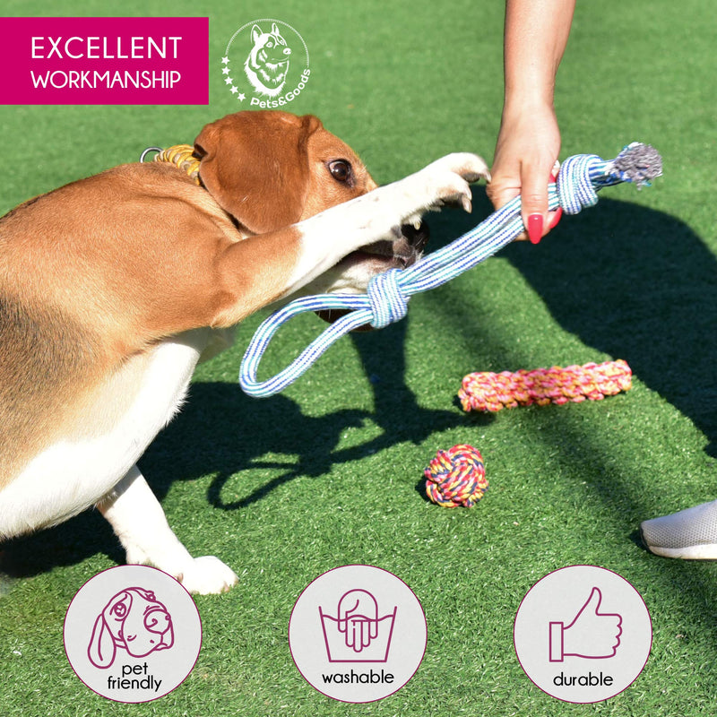 [Australia] - Dog Toys - Small Dog Rope Toy Pack - Puppy Dog Chew Toys - Small Breed Puppy Teething Toys - Small Dog Toys - Puppy Toys for Chewing - Teething Puppy Toys - Washable Cotton Rope Dog Toy Set of 13 