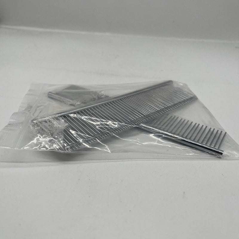 Dtoterul Dog Comb Long Hair 3 Pieces Comb Dog Stainless Steel Pet Comb Pet Comb Dog Metal Dog Comb Pet Steel Comb with Rounded Ends Stainless Steel Teeth Stainless Steel Dog Grooming Combs - PawsPlanet Australia