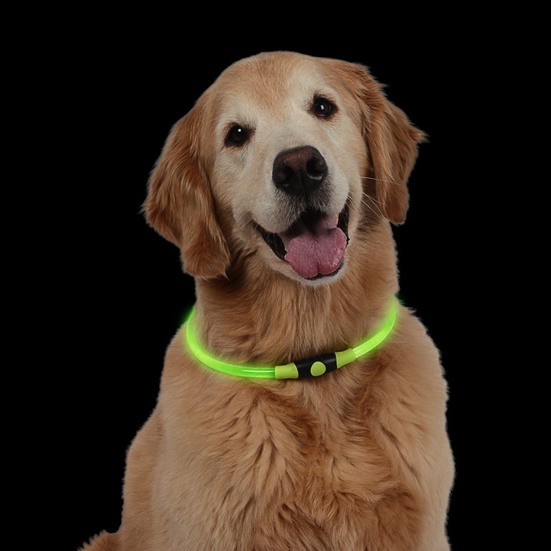 [Australia] - NiteHowl LED Safety Necklace, Universal, Reusable Visibility Necklace for Pets Green 