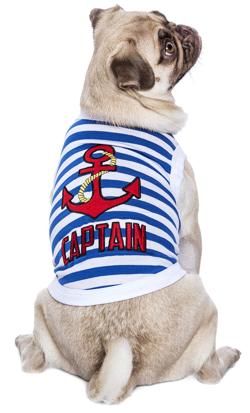 Parisian Pet Captain Dog T-Shirt, Large L - PawsPlanet Australia
