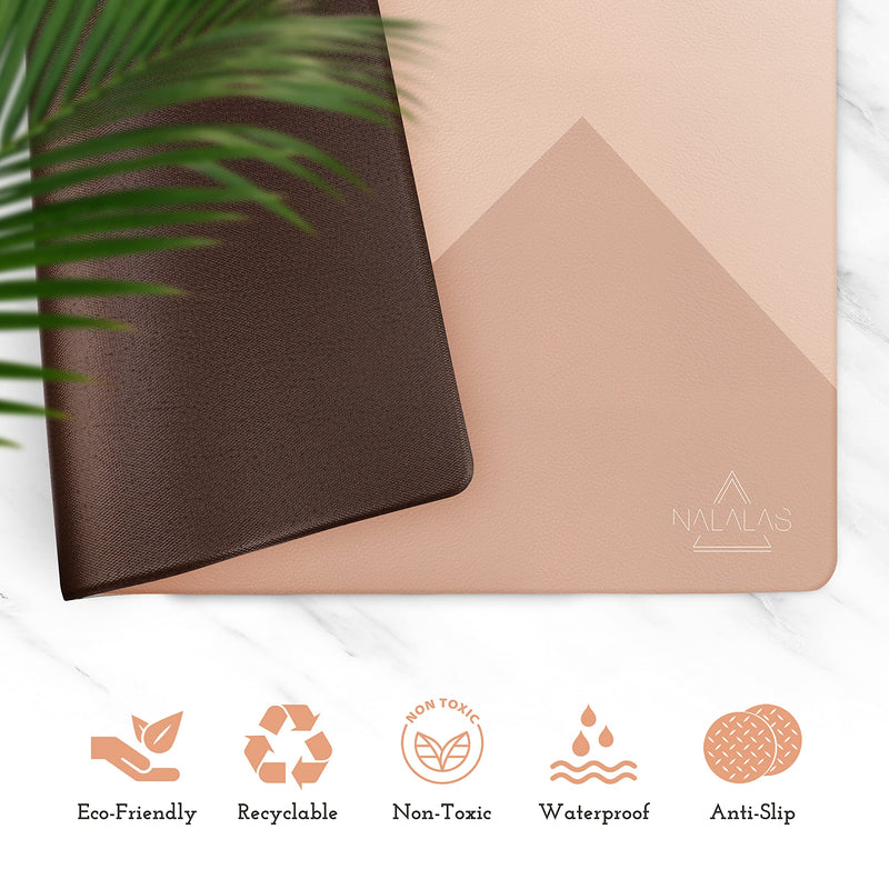 Nalalas Bohemian Pet Food Mat, Dog Food Mat, Cat Mat, Feeding Mat, Eco-Friendly and Non-Toxic, Easy to Clean Waterproof Nonslip Mat for Dog Bowls and Water, (17" x 30") Birthday Suit - PawsPlanet Australia