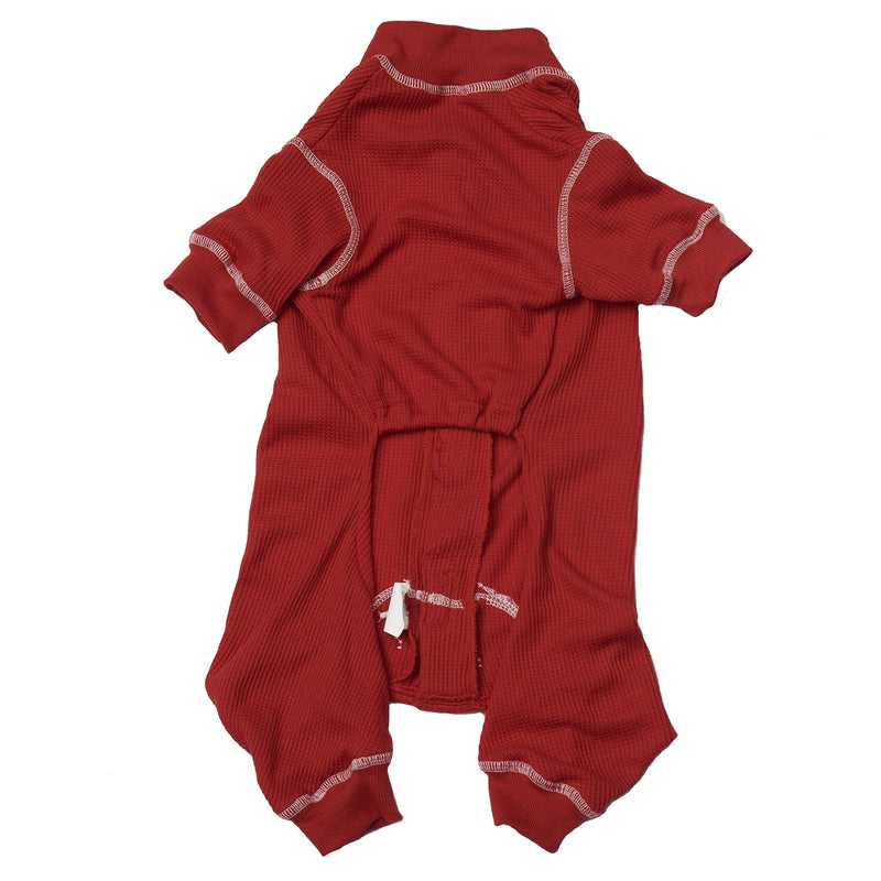 [Australia] - PetRageous Cozy Thermal Pajamas for Pets, Large, Red with White Stitching 