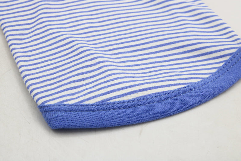 [Australia] - DroolingDog Pet Striped Clothes Plain Cotton T Shirt X-Small Blue 