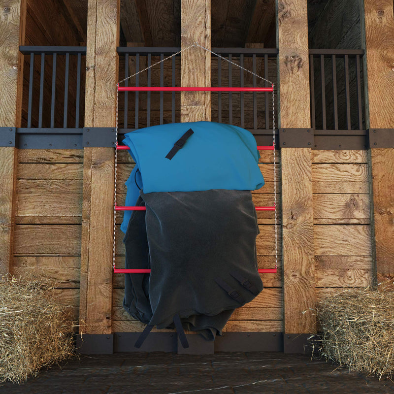 [Australia] - Echo Beach Equestrian Blanket Rack 33" Suitable for Horse Blankets, Saddle Blankets, Pads & Towels. Extra Long for Western Saddle Blankets and Horse Blankets. Black 