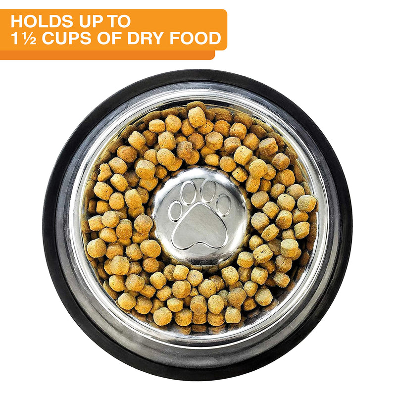 Neater Pet Brands Slow Feed Bowl Stainless Steel Metal (Non Tip Style) - Stops Dog Food Gulping, Bloat and Rapid Eating (Medium, Non Tip) Medium - PawsPlanet Australia