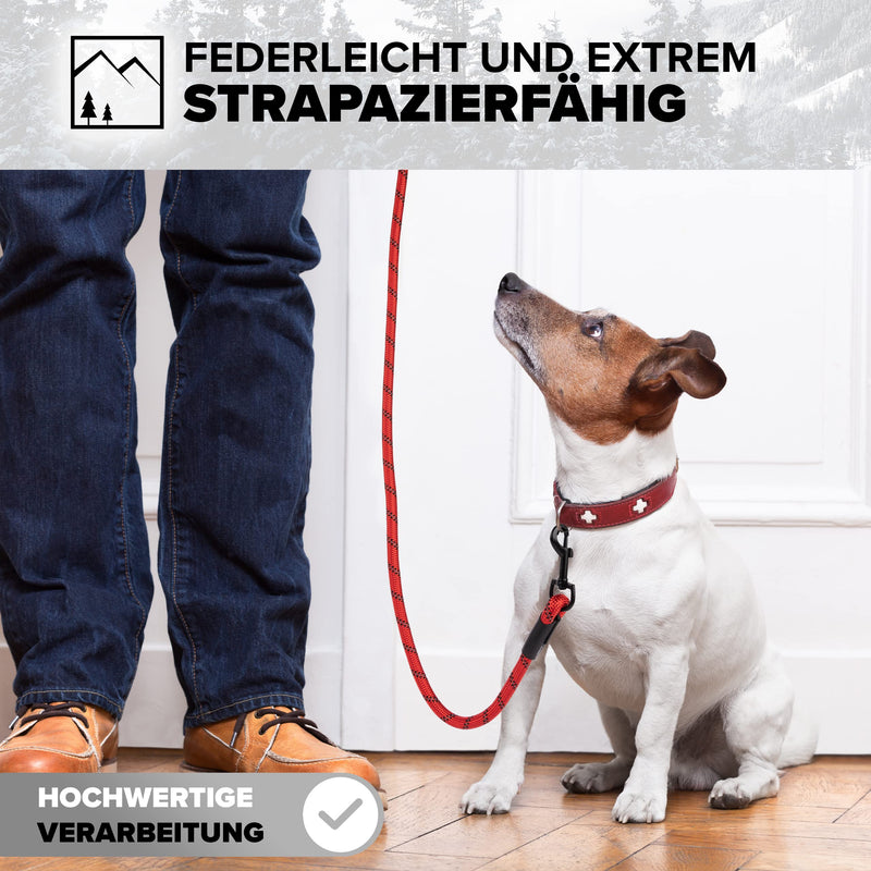 District North Reflective Dog Lead - 150cm Long Training Lead for Dogs - Comfortable Padded Lead Dog Leash - Class Dog Leads for Large Dogs (150cm, Red) 150cm - PawsPlanet Australia
