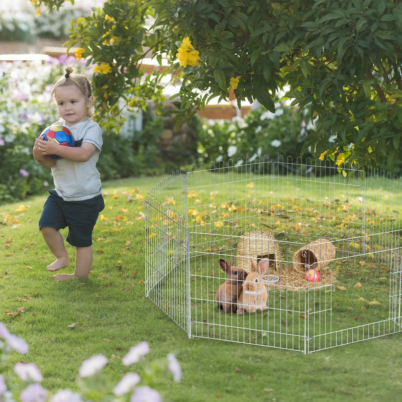 Relaxdays small animal accessories, 2 pieces. Set, grass house & tunnel, cage accessories rodents, guinea pigs, dwarf rabbits, nature - PawsPlanet Australia