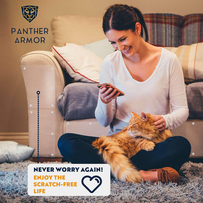 [Australia] - Panther Armor Furniture Protectors from Cat Scratch - 8(Eight)-Pack – Couch Guards for Cats - 4-Pack XL 17"L 12"W + 4-Pack Large 17"L 10"W Cat Scratch Deterrent - Couch Corner Cat Scratch Repellent 
