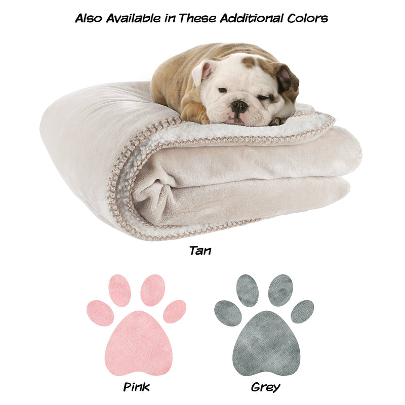 PETMAKER Waterproof Pet Blanket Collection – Reversible Throw Protects Couch, Car, Bed from Spills, Stains, or Fur, Dog and Cat Blankets Tan Large - PawsPlanet Australia