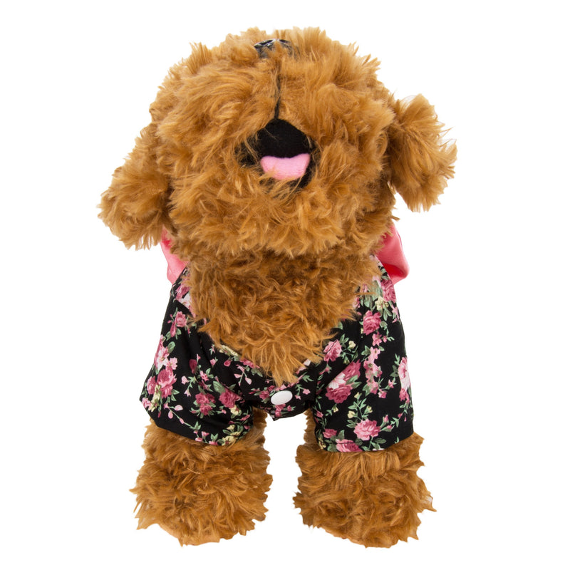 [Australia] - CueCue Pet Floral Pet Kimono Dress with Bow X-Small Black/Pink 