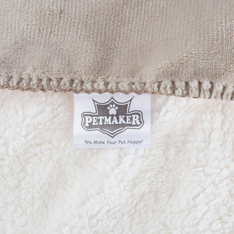 PETMAKER Waterproof Pet Blanket Collection – Reversible Throw Protects Couch, Car, Bed from Spills, Stains, or Fur, Dog and Cat Blankets Tan Large - PawsPlanet Australia