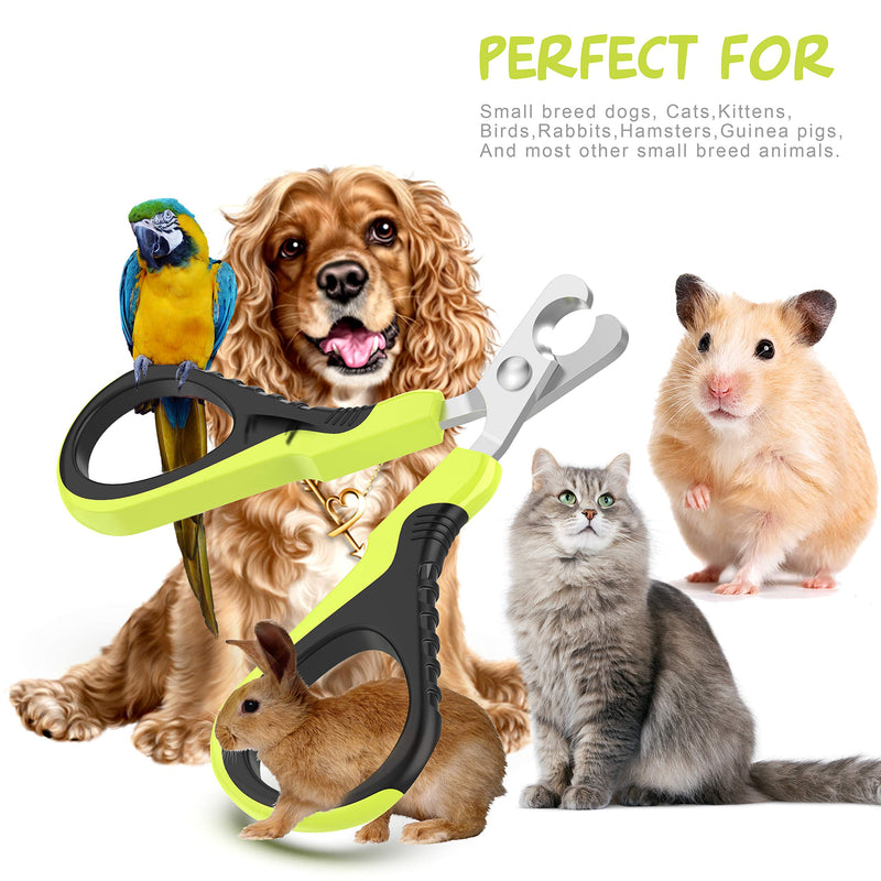 [Australia] - JOFUYU Updated 2020 Version Cat Nail Clippers and Trimmer - Professional Pet Nail Clippers and Claw Trimmer - Best Cat Claw Clippers for Rabbit Puppy Kitten Kitty Guinea Pig Small Dog - Sharp, Safe Green Curved 