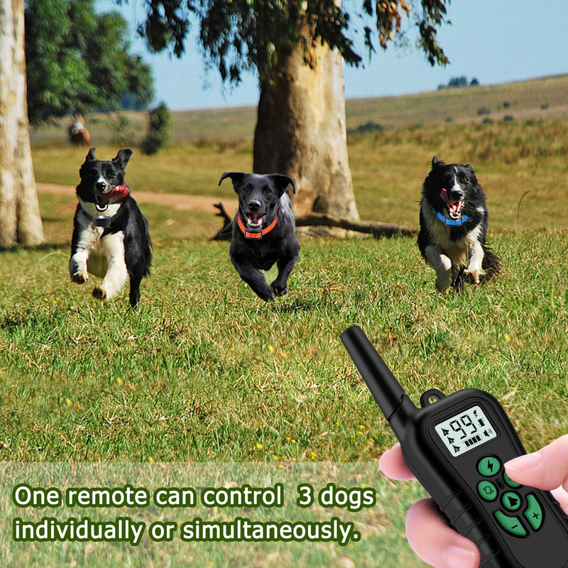 [Australia] - WILLBEST 2020 Upgraded Dog Training Collar Waterproof and Rechargeable Range 1650 Ft Shock Collar with Beep,Vibration,Shock,Tracking Light Modes Green 