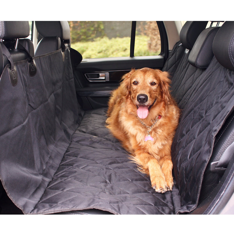 [Australia] - BarksBar Luxury Pet Car Seat Cover with Seat Anchors for Cars, Trucks, and Suv's - Black, Waterproof & Nonslip Backing Standard 