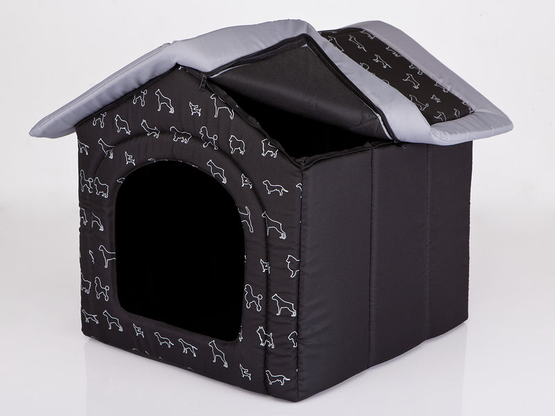 Hobbydog R4 BUDCWP14 Dog House R4 60 x 55 cm Black with Dogs 1.4 kg - PawsPlanet Australia