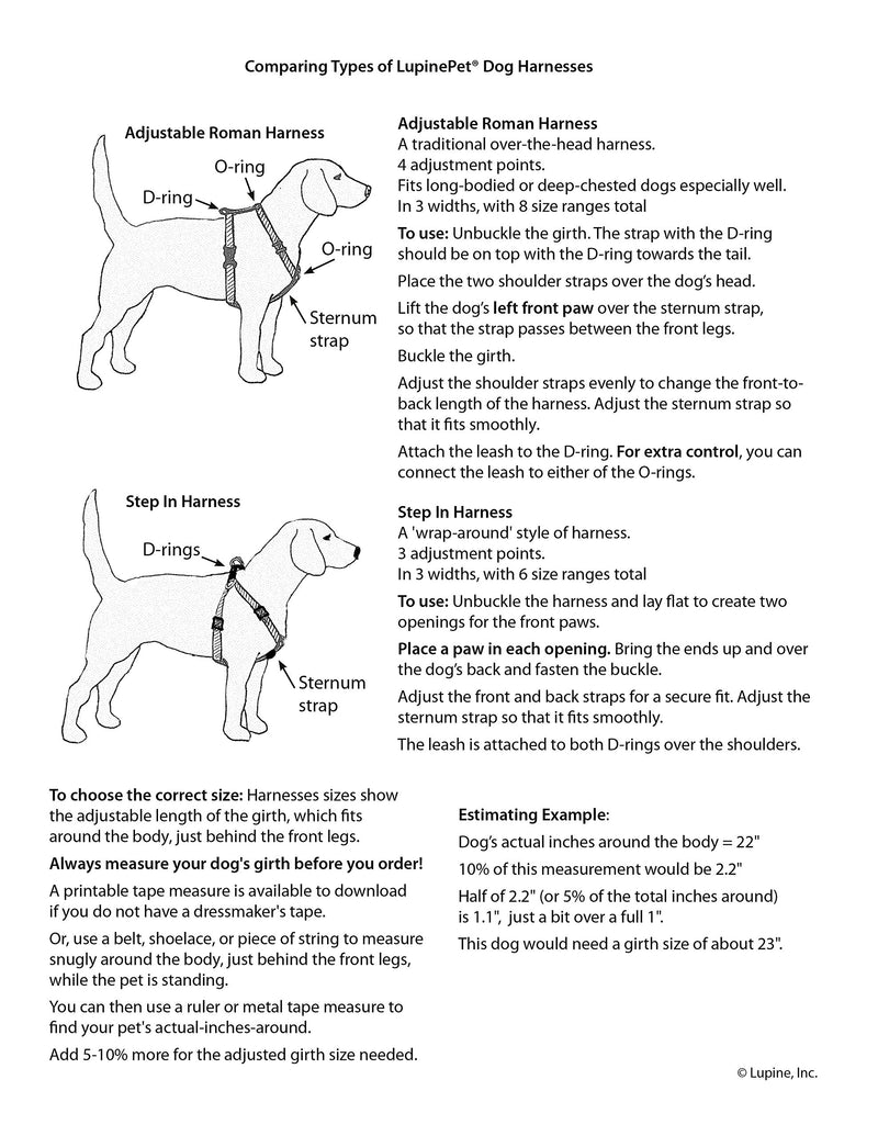 [Australia] - LupinePet Originals 1" Brook Trout Step In Dog Harness 1"W; 24-38" Girth 