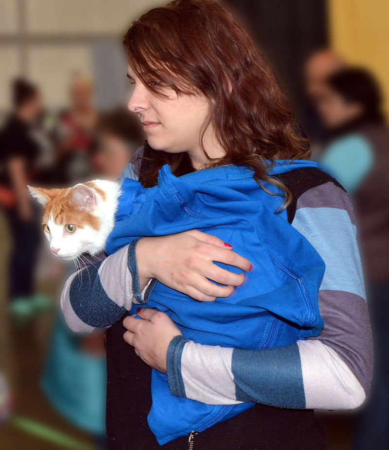 Cat-in-the-bag Cozy Comfort Carrier (Small (for cats under 10 lbs.), Cobalt) S - PawsPlanet Australia