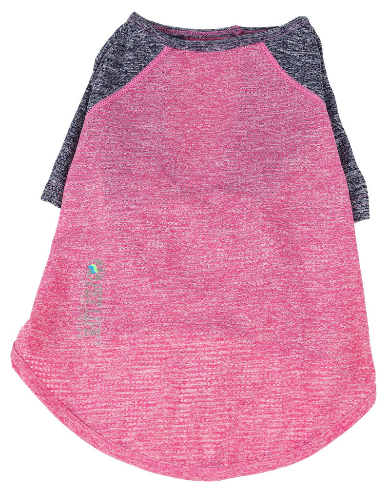 [Australia] - Pet Life Active 'Hybreed' 4-Way Stretch Two-Toned Performance Dog T-Shirt Medium Pink 