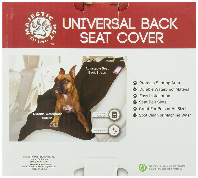 [Australia] - Black Universal Waterproof Back Seat Cover By Majestic Pet Products 