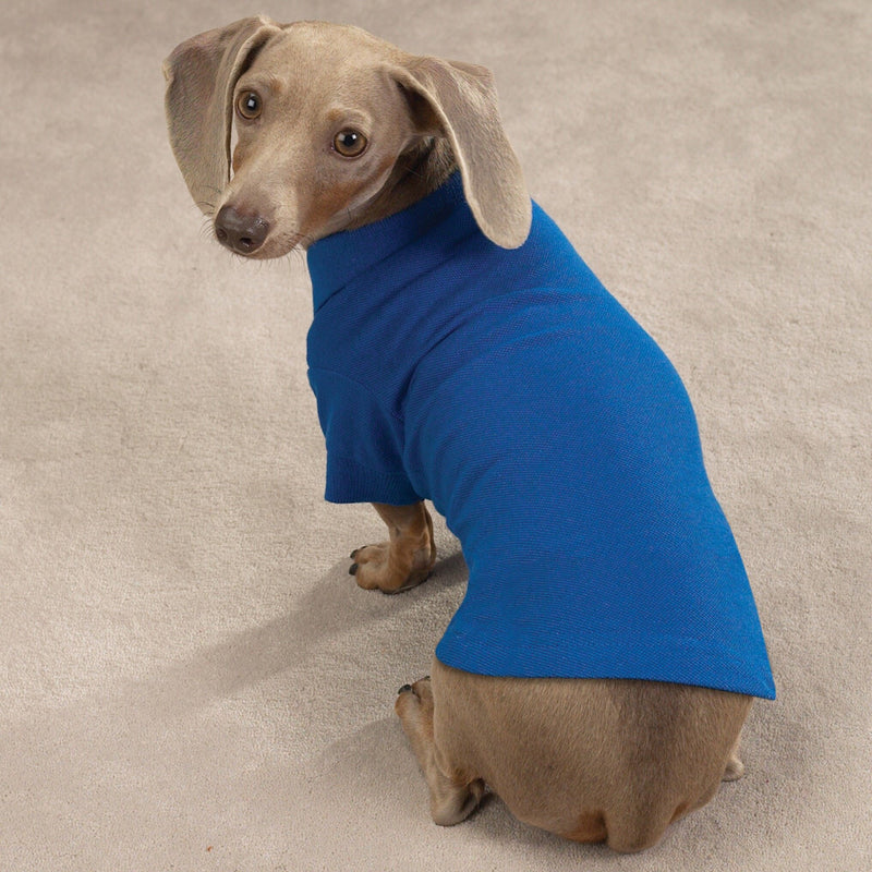 Zack & Zoey Cotton Polo Shirt for Dogs Nautical Blue Medium - PawsPlanet Australia