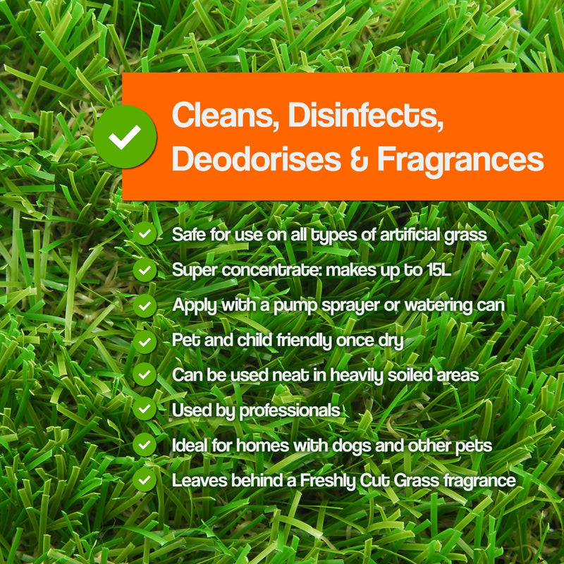 Pro-Kleen Artificial Grass Cleaner Floral Fragrance - Perfect for Homes with Dogs - Cleans, Disinfects, Deodorises & Fragrances - 5 Litre Super Concentrate: Makes 15 Litres (Floral 5L) Floral 5L - PawsPlanet Australia