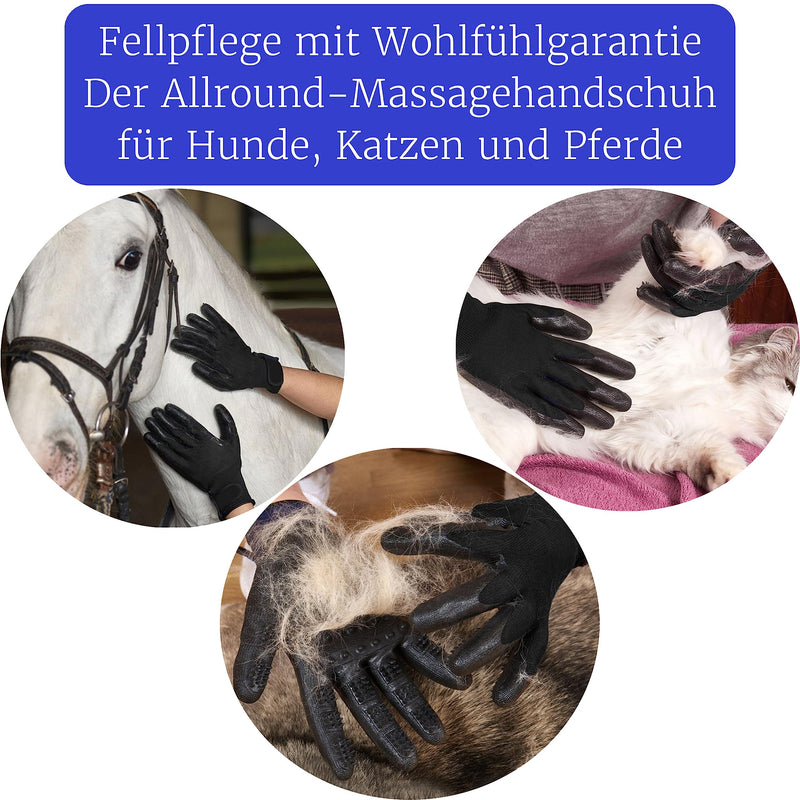 Pet Pro Care Pet Grooming Glove, Gentle Grooming for Cats, Dogs and Horses - As a Fur Brush for Dogs, Massage Glove, Cat Brush or for Grooming, Combing and Washing (1 Pair) - PawsPlanet Australia