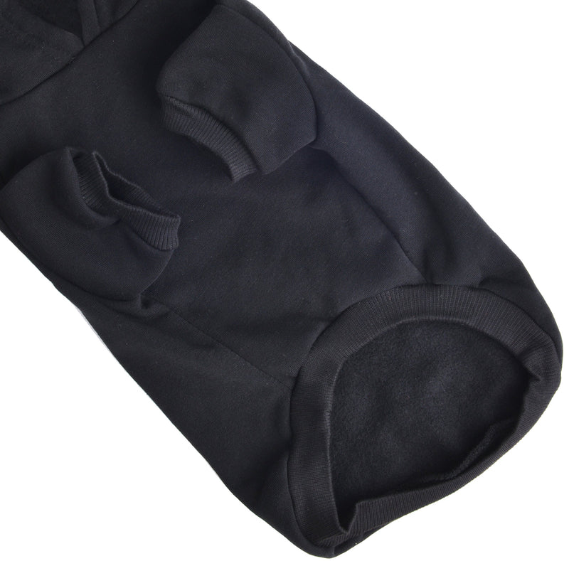 [Australia] - BINGPET Blank Basic Cotton/Polyester Pet Dog Sweatshirt Hoodie Medium Black 