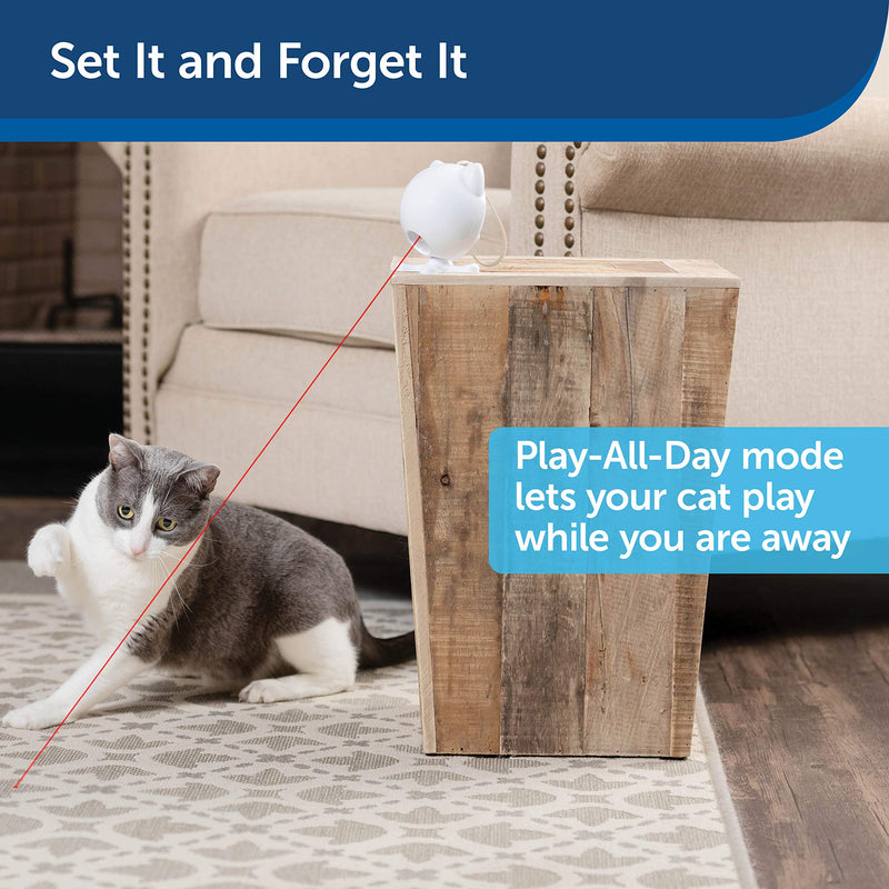 [Australia] - PetSafe Dancing Dot - Interactive Cat Laser Toy - 2 Play Modes - Works Great on Elevated Surfaces 