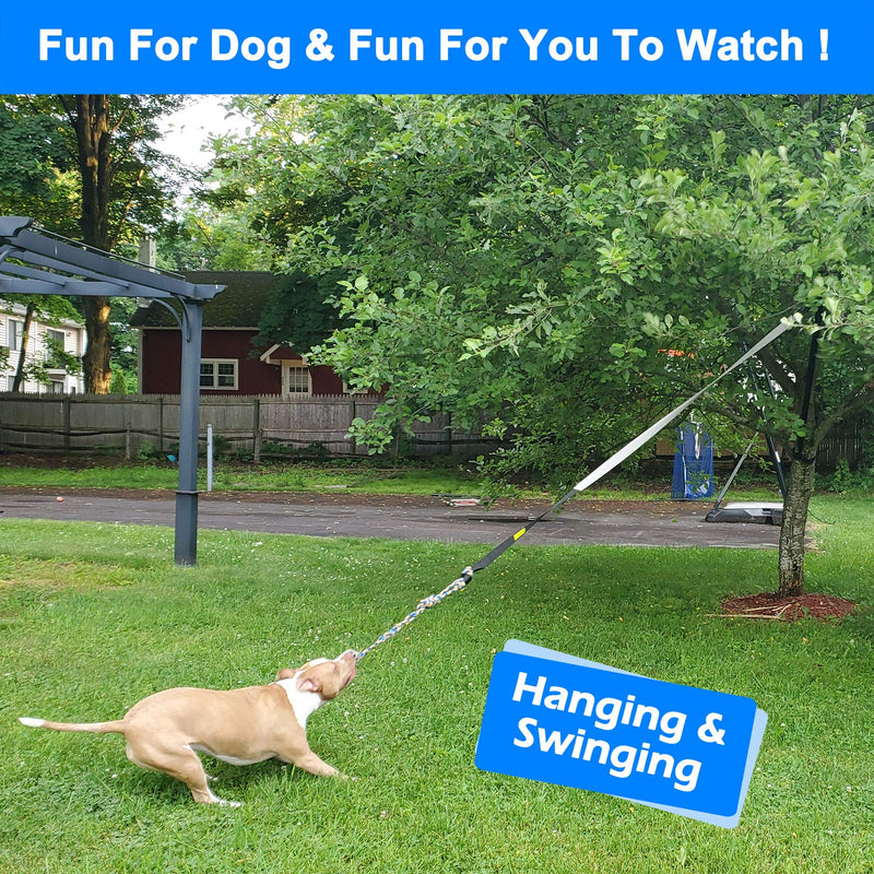 [Australia] - LOOBANI Dog Outdoor Bungee Hanging Toy,Interactive Tether Tug Toy for Pitbull & Small to Large Dogs to Exercise & Solo Play,Durable Tugger for Tug of War 1 Set 