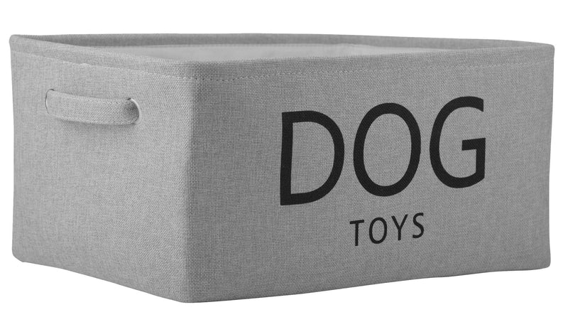 Xbopetda Canvas Dog Toy Basket, Storage Basket Bin Chest Organizer - Perfect for Organizing Toy Storage, Baby Toys, Kids Toys, Dog Toys, Baby Clothing, Children Books, Gift Baskets-Gray Dog-gray - PawsPlanet Australia