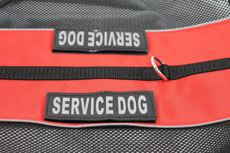 [Australia] - Service Dog Vest - Bonus eBook on Clicker Training Included - Lightweight - 2 Free Removable Patches - Please Measure Twice Before Buying 17-21" girth 