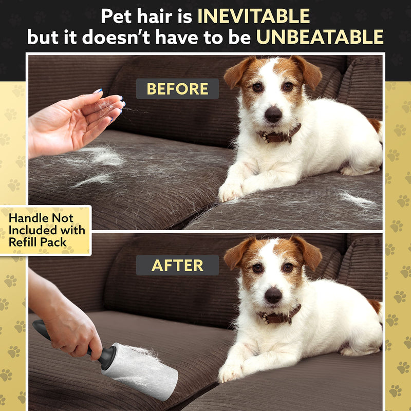 Tydi lint roller animal hair - 100 sheets per roll (600 sheets in total) - lint roller clothing - lint roller - hair roller - lint roller clothing - animal hair effortlessly collected, white only 600 refill sheets - PawsPlanet Australia