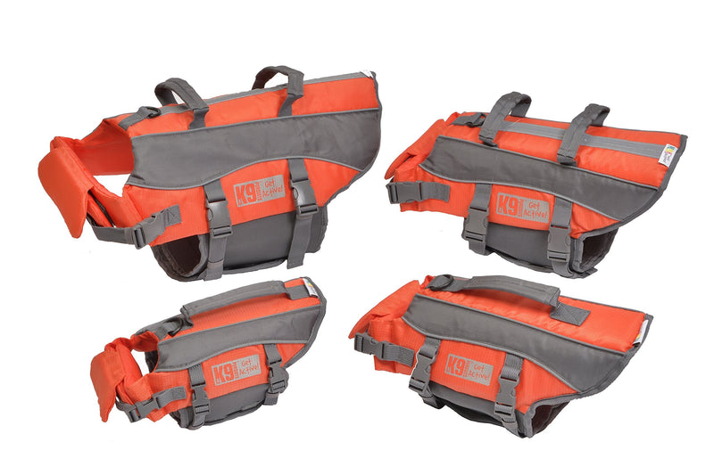 K9 Pursuits High Visibility Easy Grab Float Coat Life Jacket, X-Small XS - PawsPlanet Australia