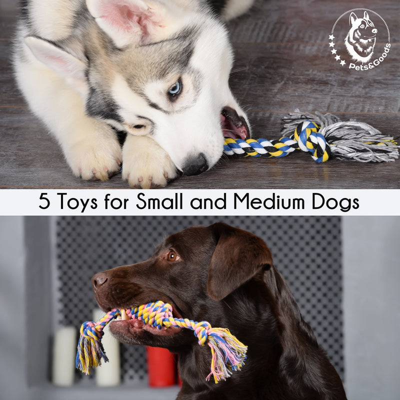 Dog Toys - Dog Chew Toys - Puppy Teething Toys- Puppy Chew Toys - Rope Dog Toy - Puppy Toys - Small Dog Toys - Chew Toys - Dog Toy Pack - Tug Toy - Dog Toy Set - Washable Cotton Rope for Dogs - PawsPlanet Australia