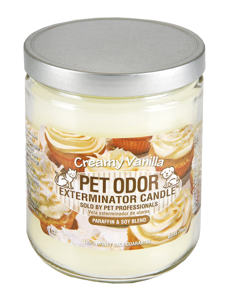 Specialty Pet Products Odor Exterminator Candle, Creamy Vanilla, 13 Ounce Jar (Pack of 2) White - PawsPlanet Australia