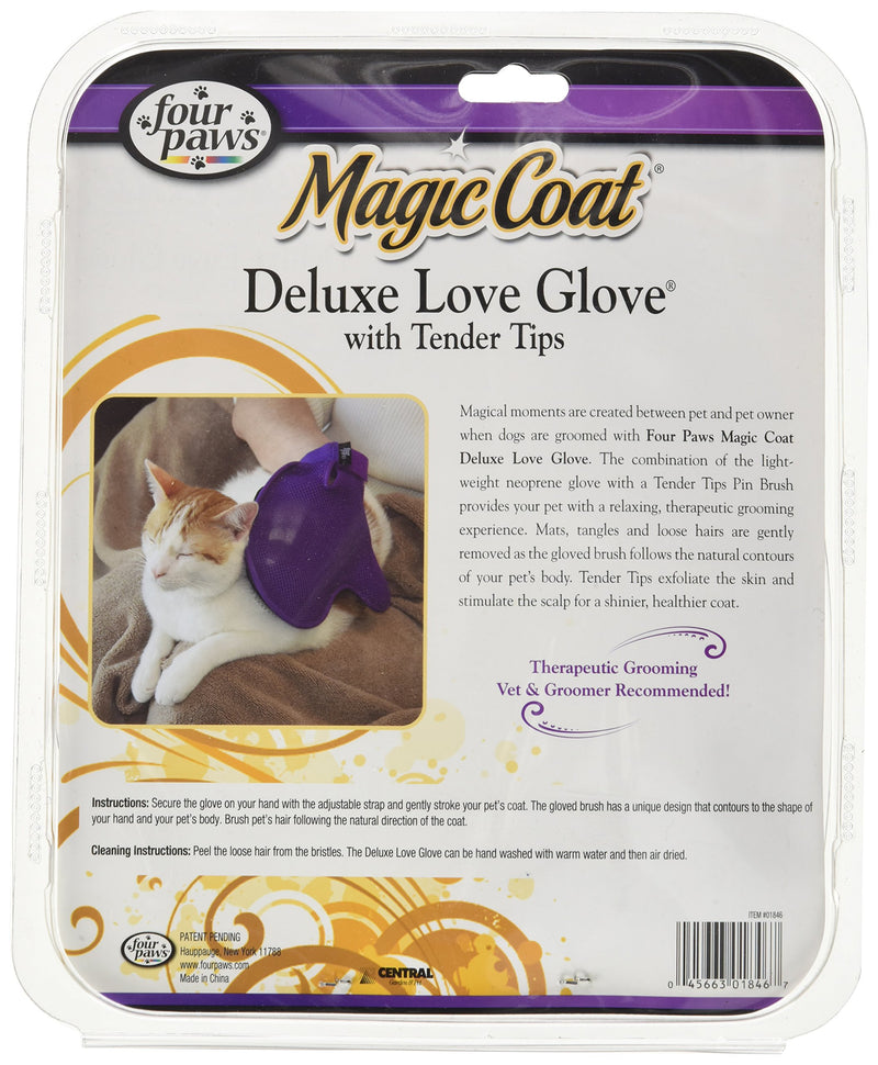 Four Paws Magic Coat Cat Grooming Deluxe Love Glove with Tender Tips - PawsPlanet Australia