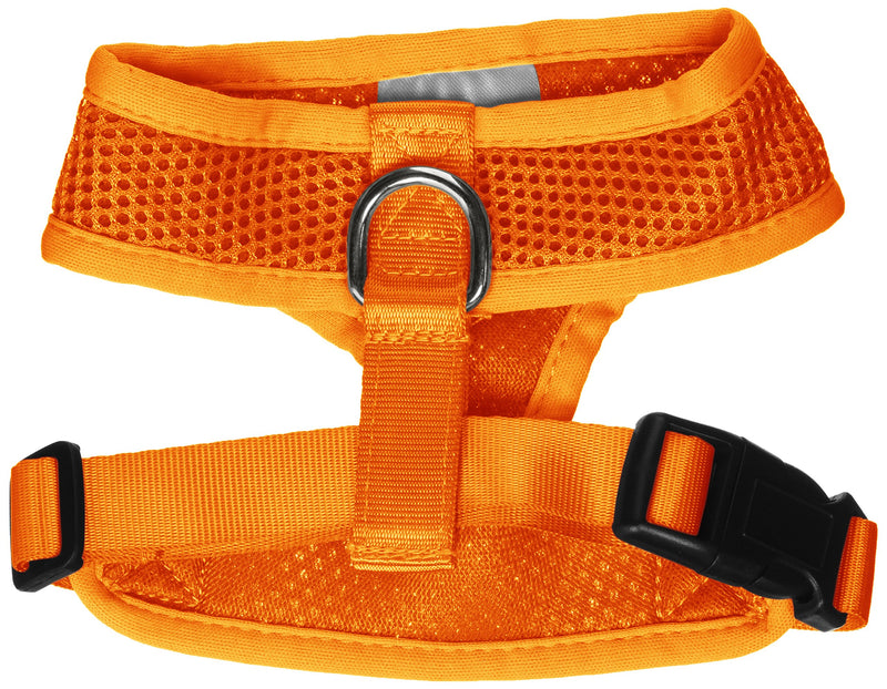 [Australia] - Mirage Pet Products Shamrock Screen Print Soft Mesh Dog Harnesses, Small, Orange 