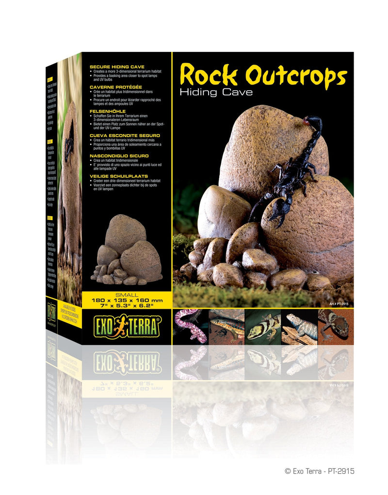 Exo Terra Rock Outcrops, Reptile Hideout Cave Small - PawsPlanet Australia