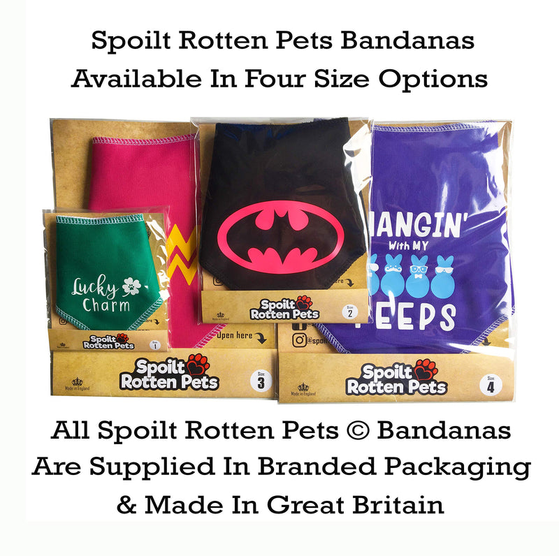 Spoilt Rotten Blue Tartan Dog Bandana (Small/Medium Dog Fits Size 12" to 16" Neck) - PawsPlanet Australia