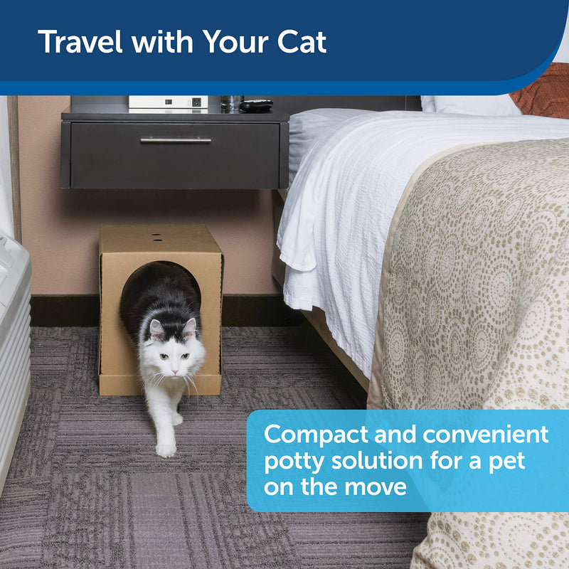 [Australia] - PetSafe Disposable Cat Litter Box, Collapsible Covered Design for Travel, from the Makers of ScoopFree Self Cleaning Litter Box No Litter 