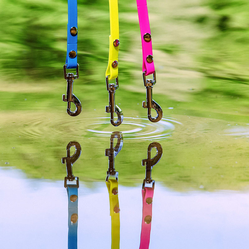 10m drag leash, dog leash, 1 carabiner, neon yellow, extra narrow, dirt and water repellent 10m, for small dogs neon yellow - PawsPlanet Australia