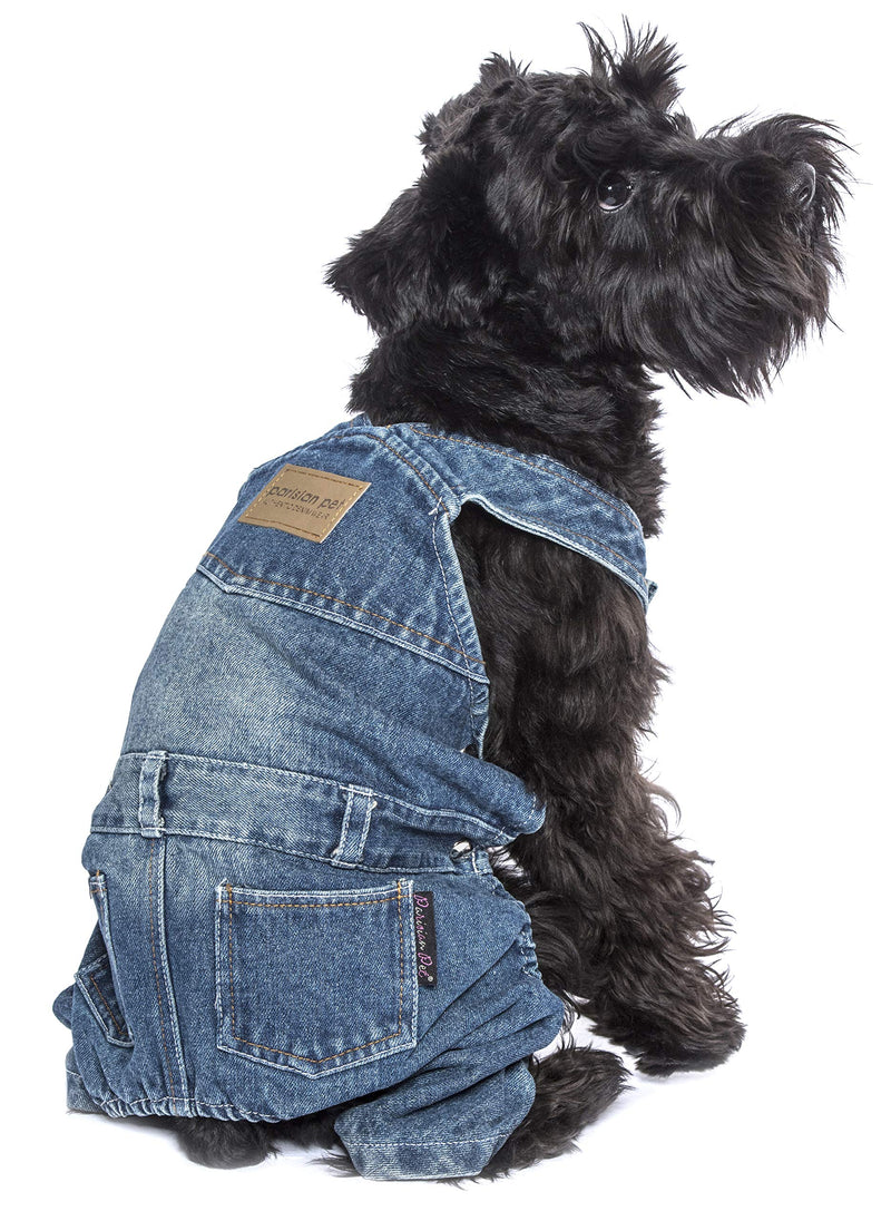 Parisian Pet Dog Clothes Cat Apparel Outfits Denim Overall, 2XL XXL - PawsPlanet Australia